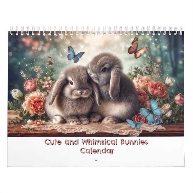Calendario de conejitos lindos y caprichosos (Tapa)