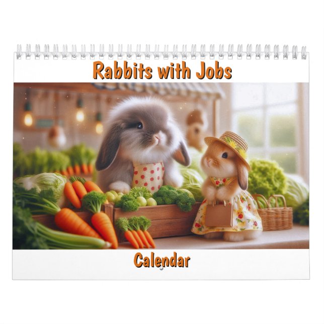 Calendario de conejos con trabajos (Tapa)