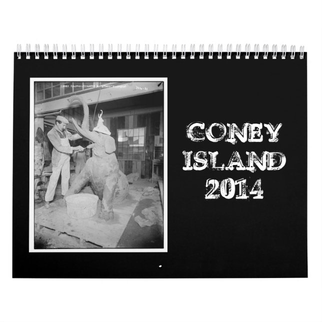 Calendario de Coney Island 2014 del vintage (Tapa)