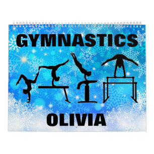 Calendario de copo de nieve de gimnasia
