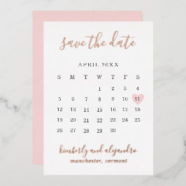 Calendario de Corazón Rosa Moderno para Anuncio de