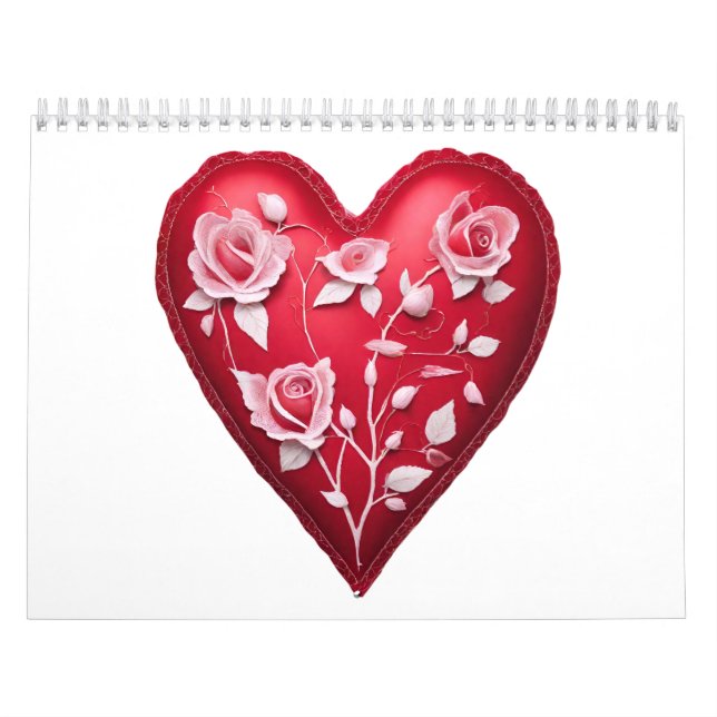 Calendario de Corazones de 12 meses para 2026 (Tapa)