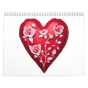 Calendario de Corazones de 12 meses para 2027
