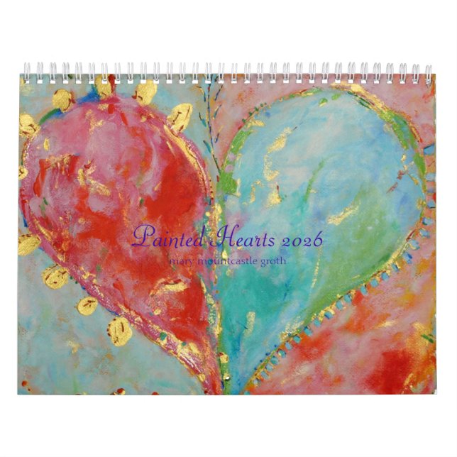 Calendario de corazones pintados 2026 (Tapa)