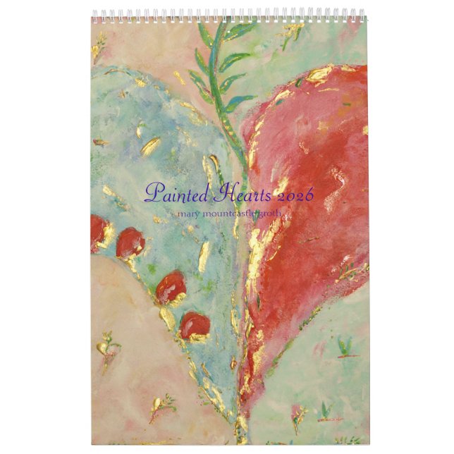 Calendario de corazones pintados 2026 (Tapa)