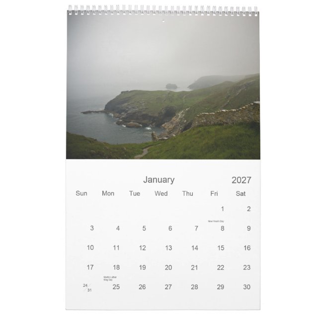 Calendario de Cornualles 2011 (Jan 2027)