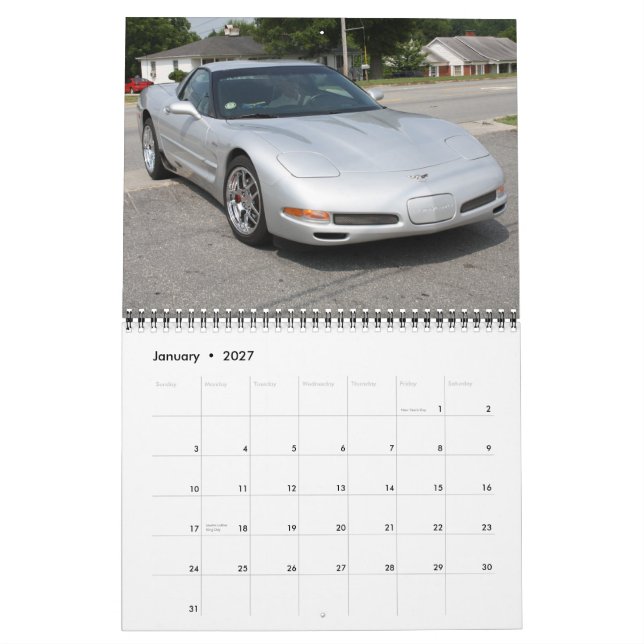 Calendario de Corvettes de 2011 (Jan 2027)