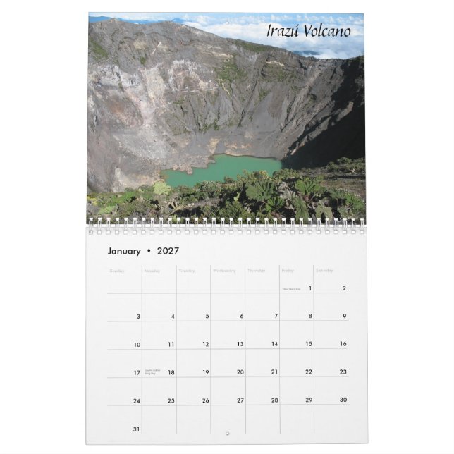 Calendario de Costa Rica (Jan 2027)