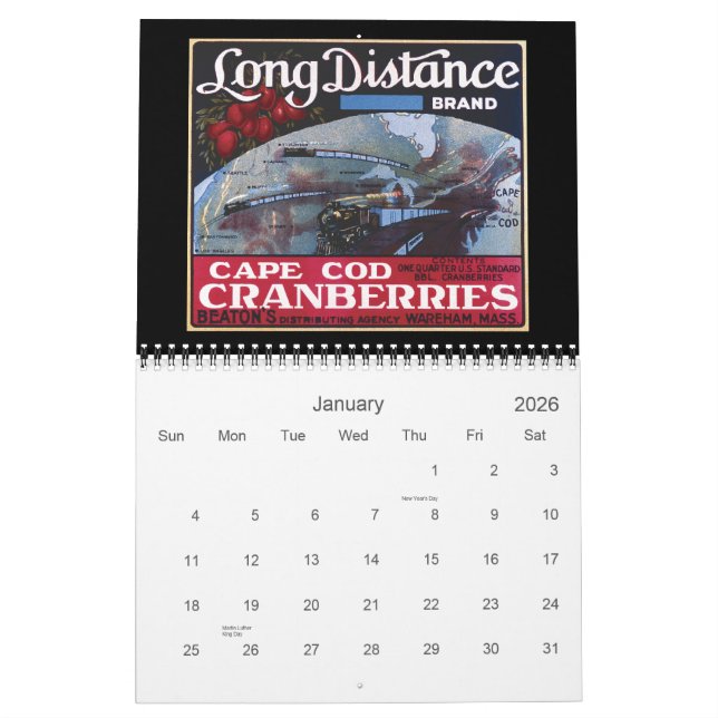 Calendario de Cranberry de 2012 (Jan 2026)