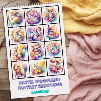 Calendario de Criaturas de Fantasía del Bosque Pas