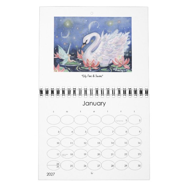 Calendario de criaturas mágicas y singulares (Jan 2027)