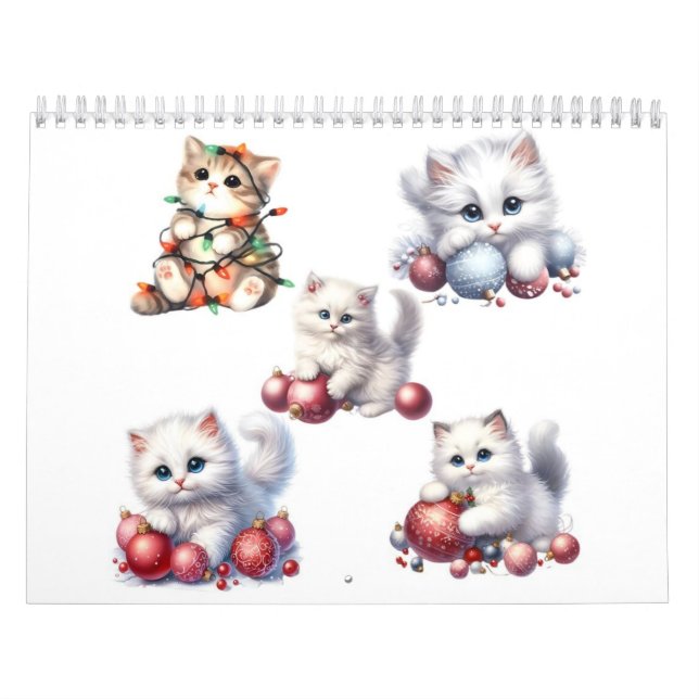 Calendario de Cuenta Regresiva de Gatos Navideños  (Tapa)