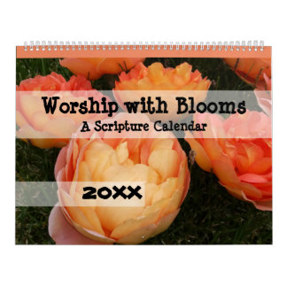 Calendario de culto con flores