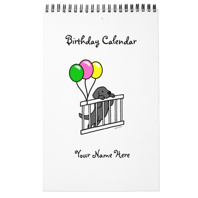 Calendario de cumpleaños del Personalizado de Labr (Tapa)