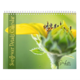 Calendario de detalles del girasol