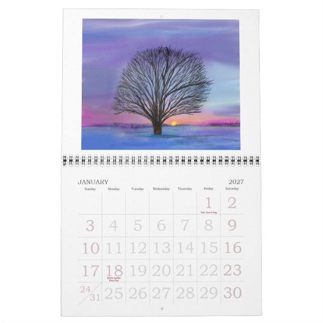 Calendario de dibujo digital Julie Richman (Jan 2027)