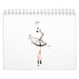 Calendario de dibujos de bailarinas de Ballerinas