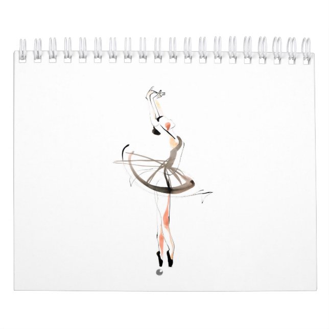 Calendario de dibujos de bailarinas de Ballerinas (Tapa)