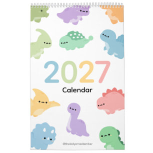 Calendario de dinosaurios 2027