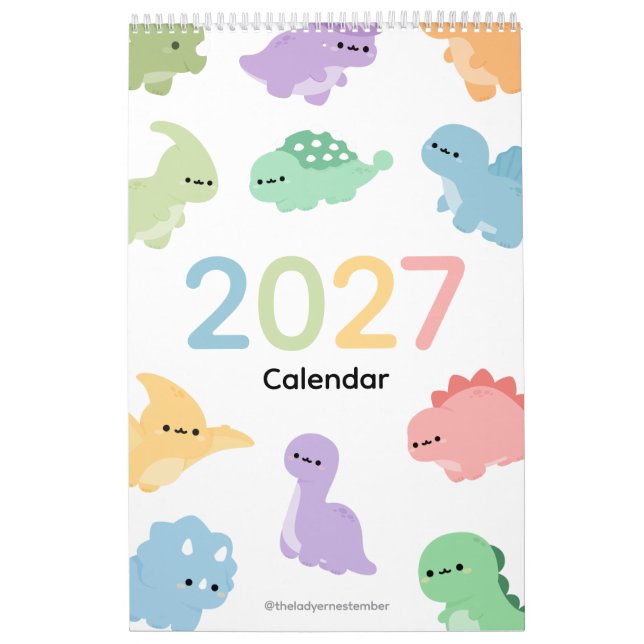 Calendario de dinosaurios 2027 (Tapa)