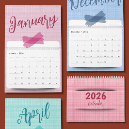 Calendario de Diseño Brillante, Alegre y Adorable