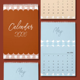 Calendario de Diseño Brillante, Alegre y Adorable