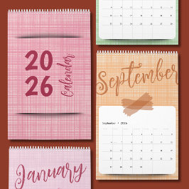 Calendario de Diseño Brillante, Alegre y Adorable