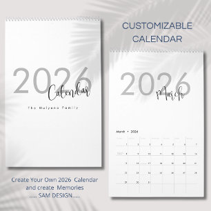 Calendario de Diseño de Lujo Simple