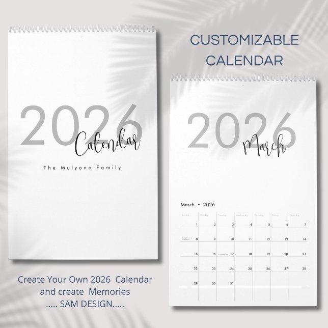 Calendario de Diseño de Lujo Simple (Subido por el creador)