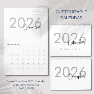 Calendario de Diseño de Lujo Simple