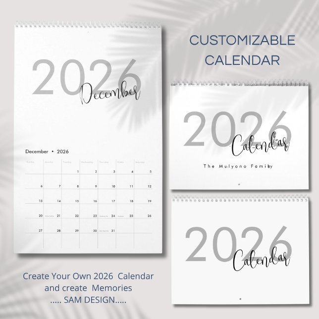 Calendario de Diseño de Lujo Simple (Subido por el creador)