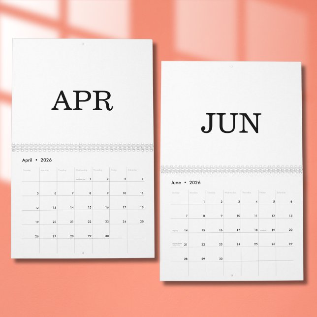 Calendario de Diseño de Lujo Simple (Subido por el creador)