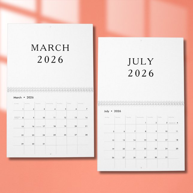 Calendario de Diseño de Lujo Simple (Subido por el creador)
