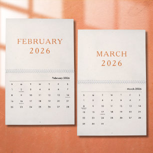 Calendario de Diseño de Lujo Simple