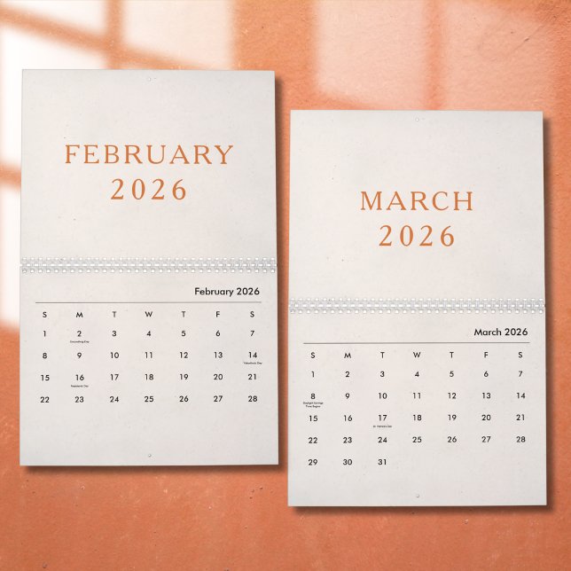 Calendario de Diseño de Lujo Simple (Subido por el creador)