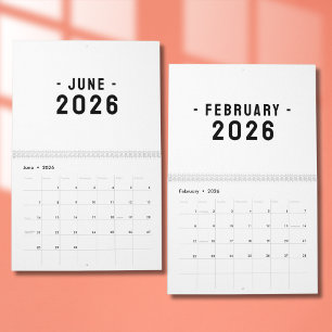 Calendario de Diseño de Lujo Simple