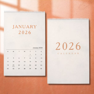 Calendario de Diseño de Lujo Simple