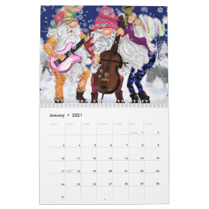 Calendario de diseño de Navidades de regalo de Año