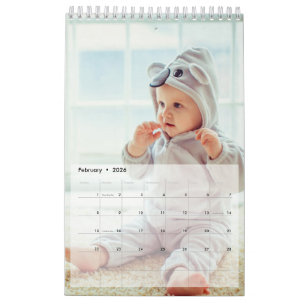 Calendario de diseño de página única de la familia