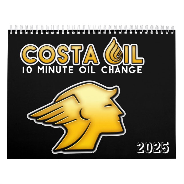 Calendario de diseño final de Costa Oil 2025 (Tapa)