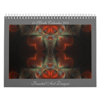 Calendario de diseños de arte fractal de 2011