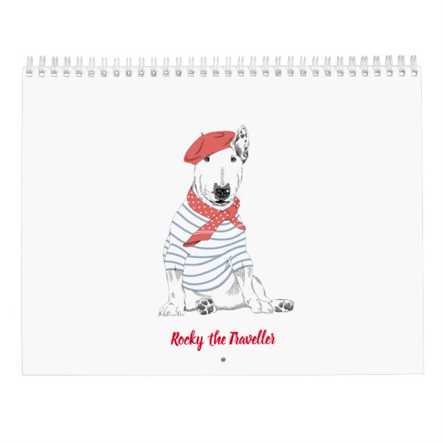 Calendario de disfraces Rocky the Bull Terrier 202 (Reverso)