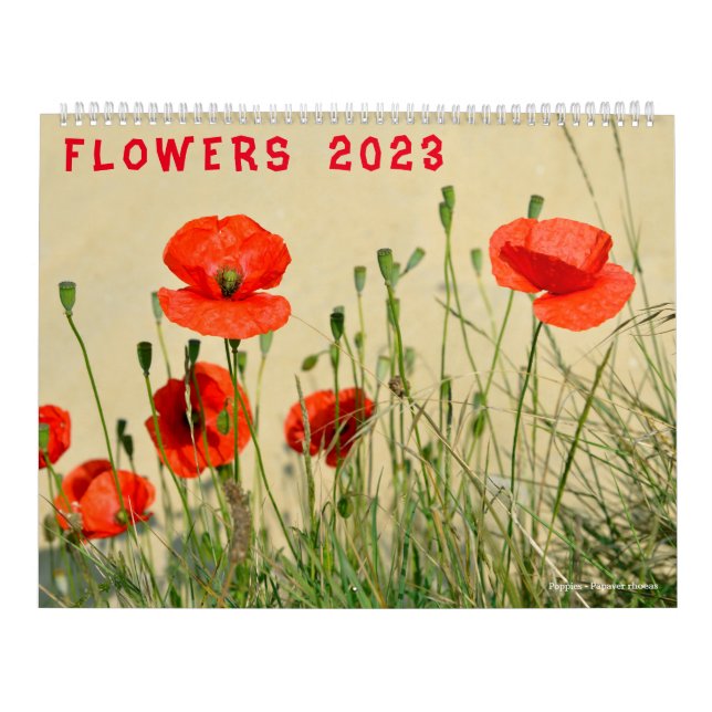 Calendario de diversas flores 2023 (Tapa)