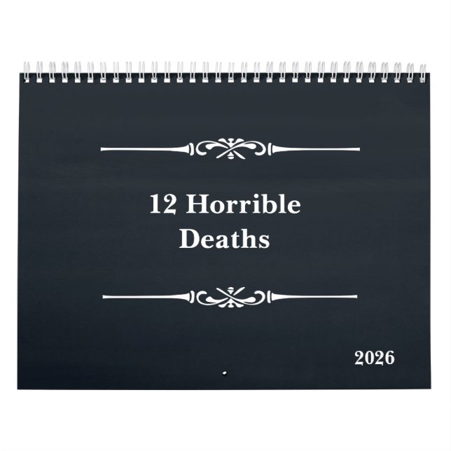Calendario de Doce Horribles Muertes 2026 (Tapa)