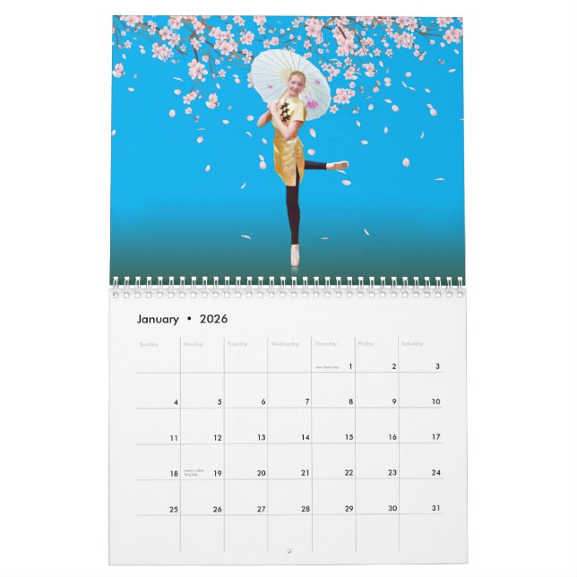 Calendario de doce meses del ballet 2015 (Jan 2026)