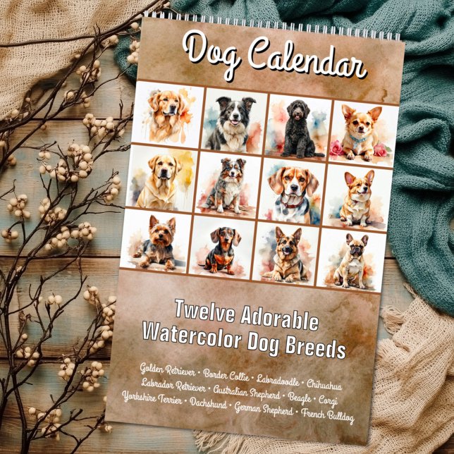 Calendario de doce razas de perros adorables en ac (Subido por el creador)
