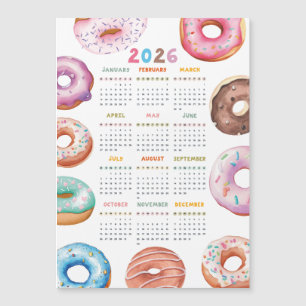Calendario de Donuts Acuarela 2026