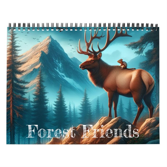 Calendario de dos páginas de los Amigos de los bos (Tapa)