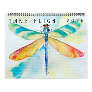 Calendario de dos páginas Take Flight (12 meses)