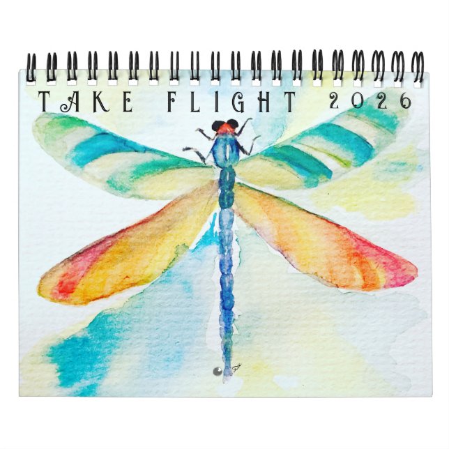 Calendario de dos páginas Take Flight (12 meses) (Tapa)